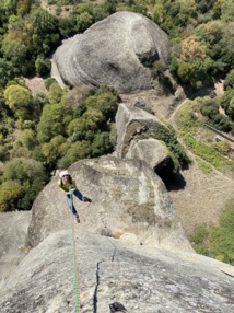 Rappel raide dans les Météores