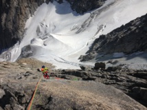 Les rappels pour rejoindre le glacier des nantillons