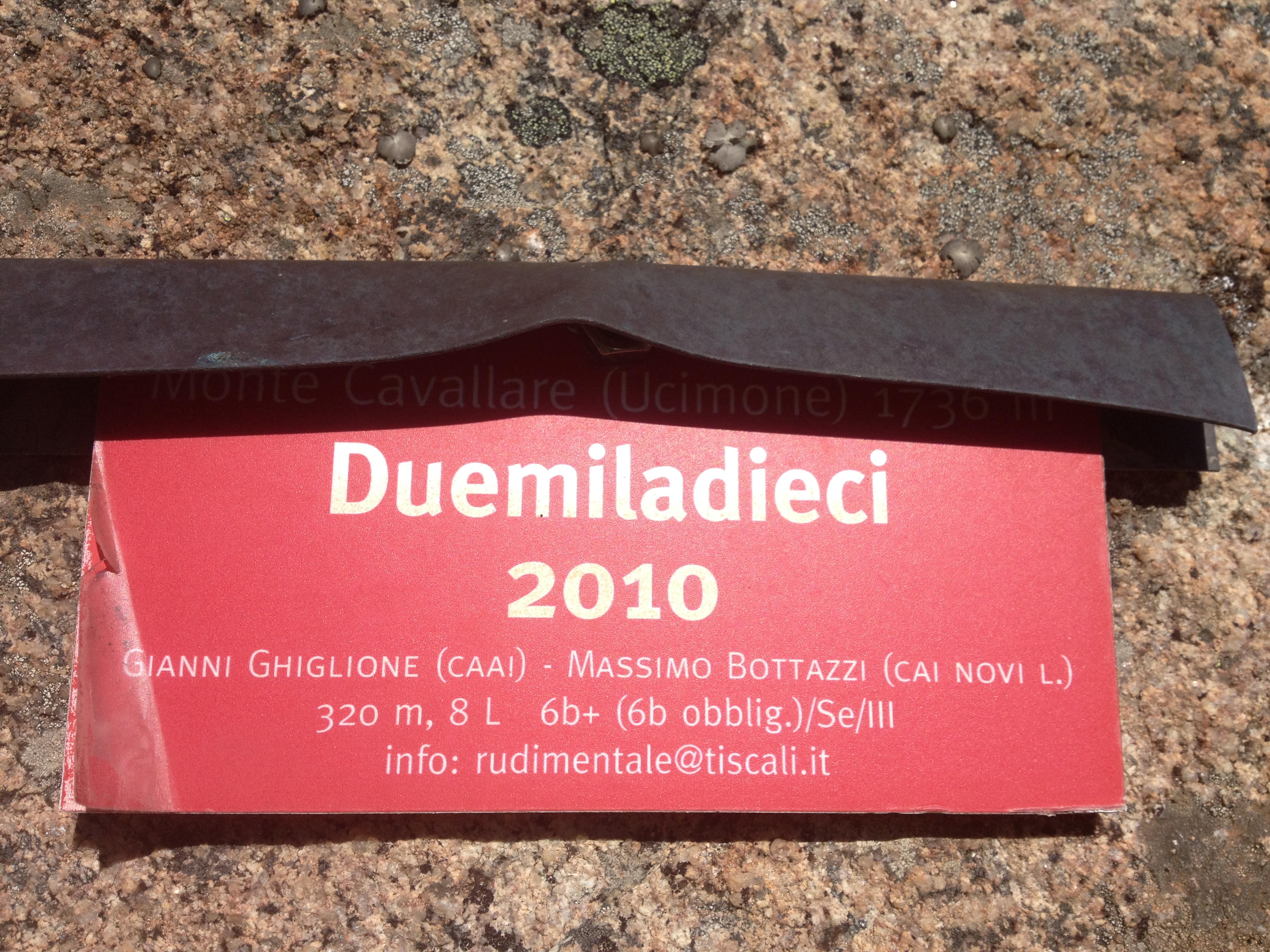 Punta Cavallare : Duemiladieci Punta Cavallare : Duemiladieci