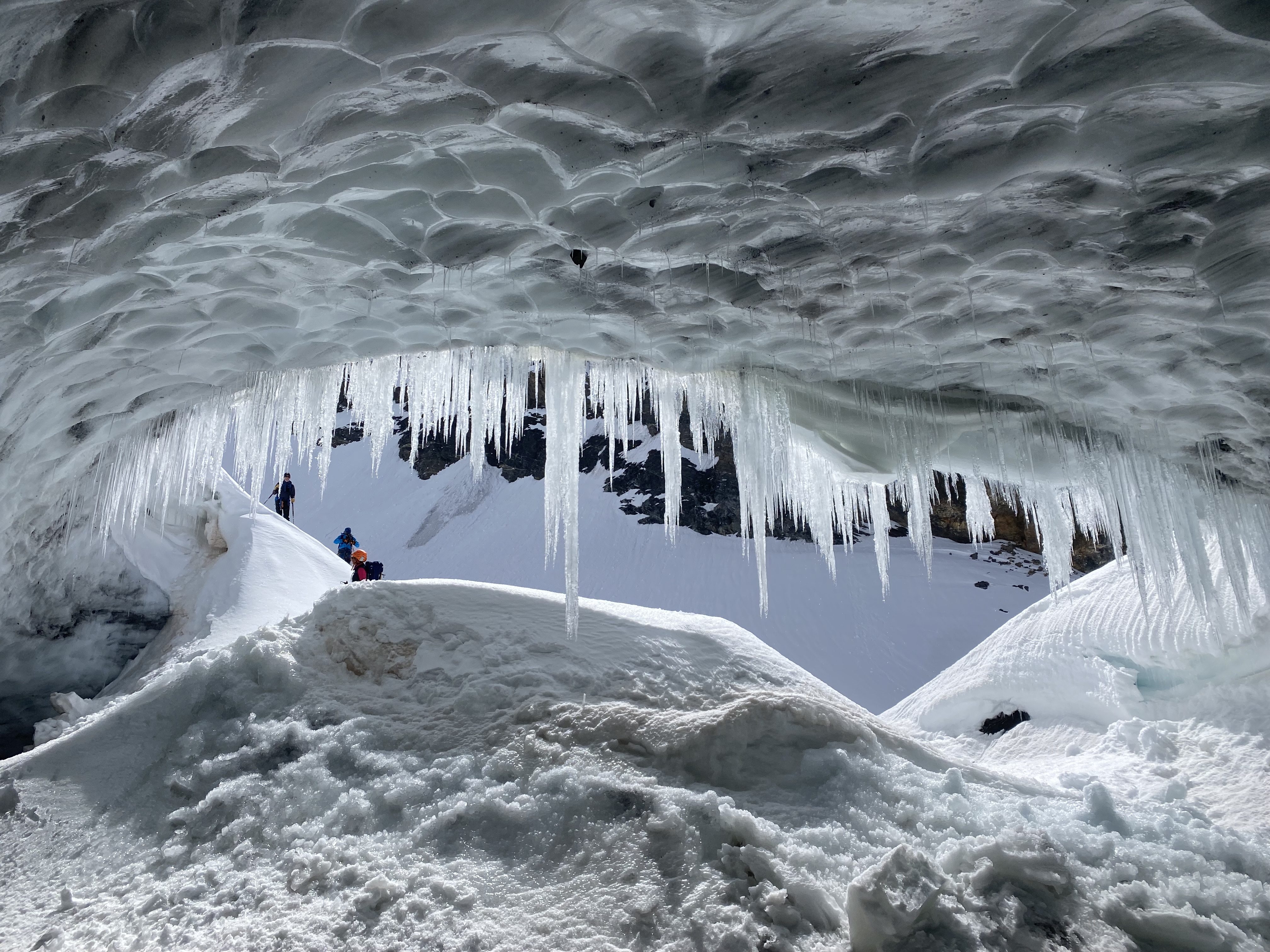 À l'intérieur du glacier