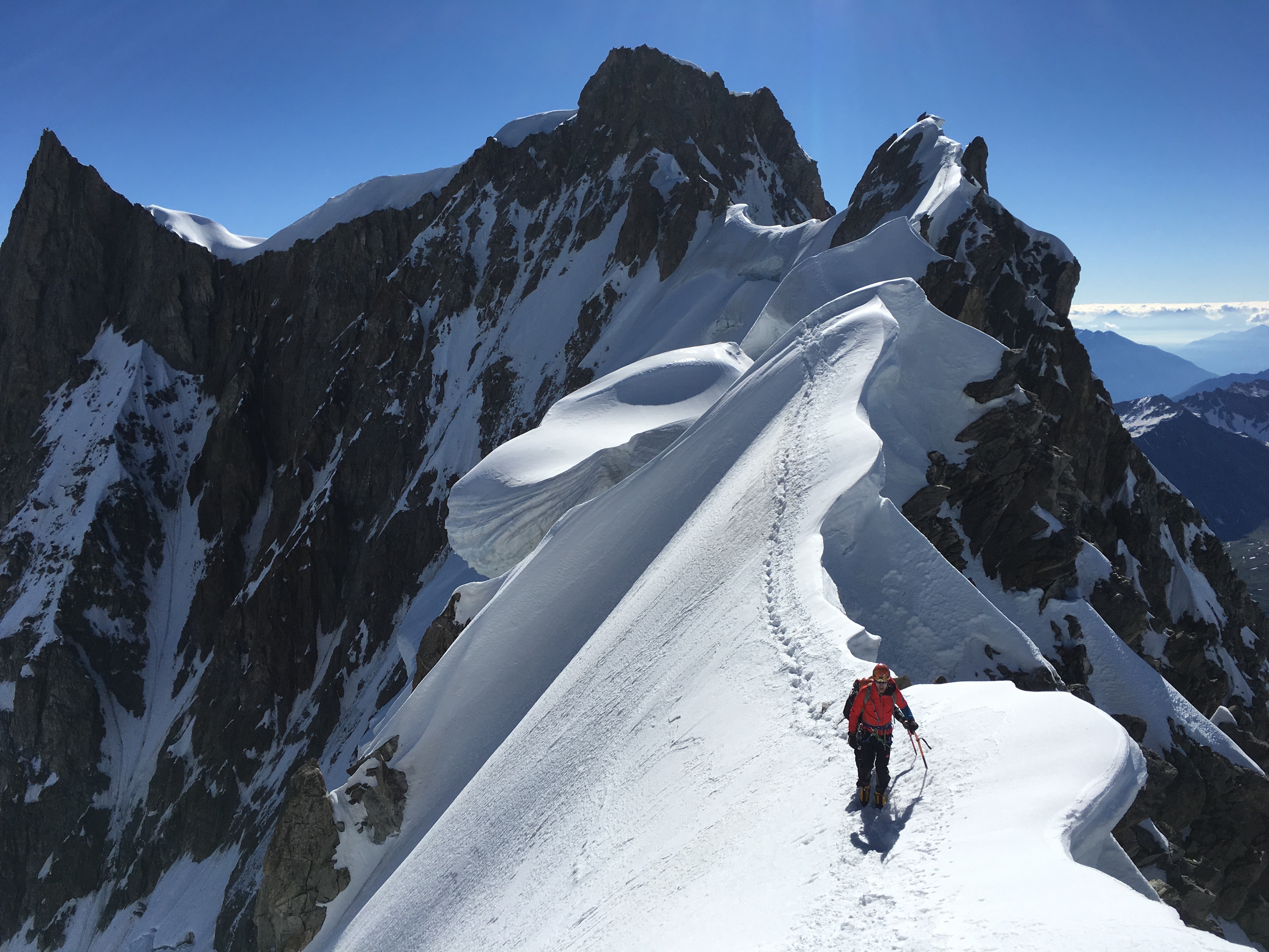 Sur le chemin retour de la traversée des arêtes de Rochefort